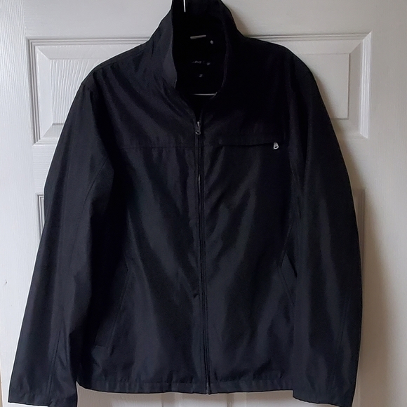 Men's Calvin Klein Black Water Resistant Shell Wind Protective Jacket M - Picture 2 of 9